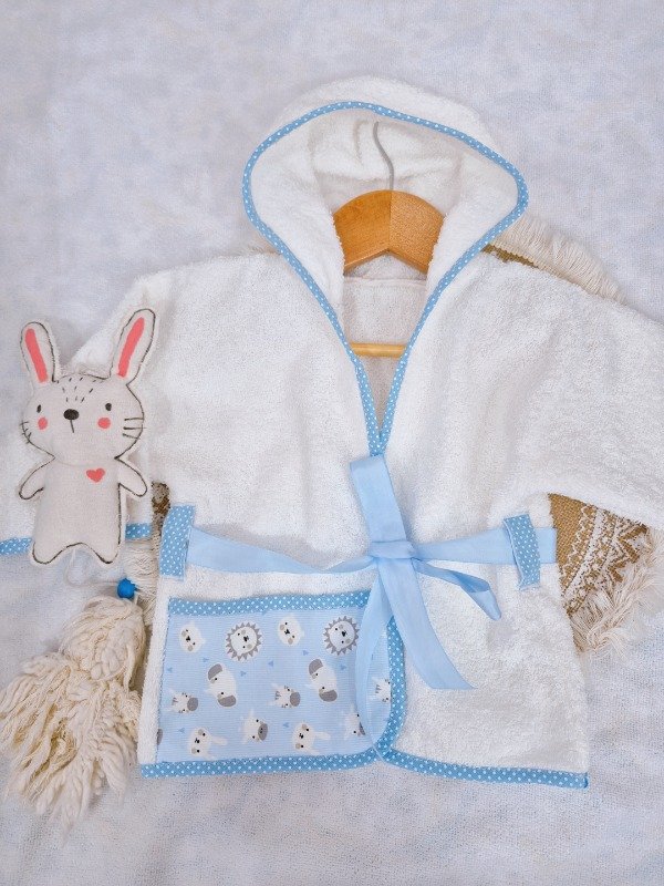 Producto - Bata de baño Safari celeste
