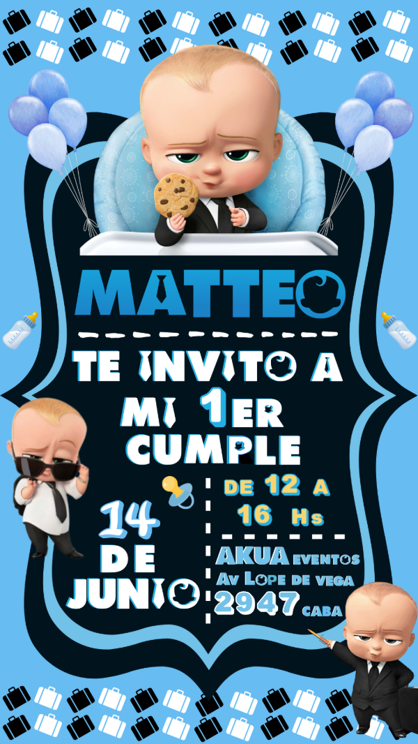 Producto - Tarjeta Digital Standar (Solo personalizamos datos personales) JEFE EN PAÑALES
