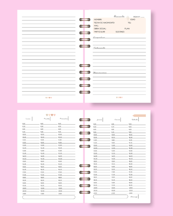Producto - AGENDA NUTRICIONISTA CON TURNERO - 2