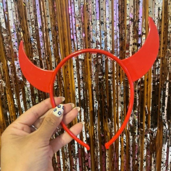 Producto - Vincha diablo plástica roja