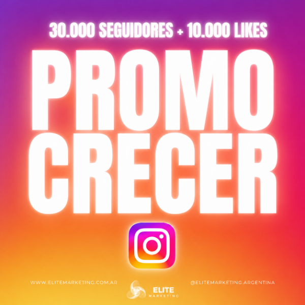 Producto - Promo Crecer: 30.000 Seguidores + 10.000 Likes - Instagram