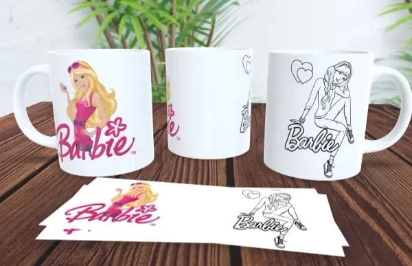 Producto - Taza - para pintar - barbie 1