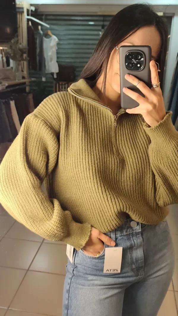 Producto - Sweater cierre - Verde - 1