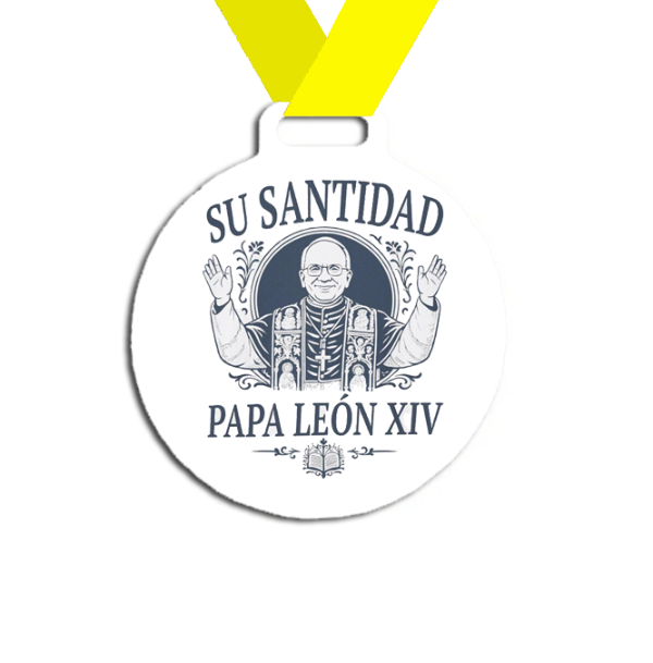 Producto - Medalla Plastica Personalizada visita Papa León XIV #16 - 6
