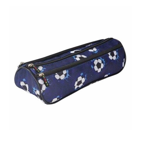 Producto - CARTUCHERA 3 CIERRES FUTBOL AZUL 22X7X8CM KLIB MODE - 32073