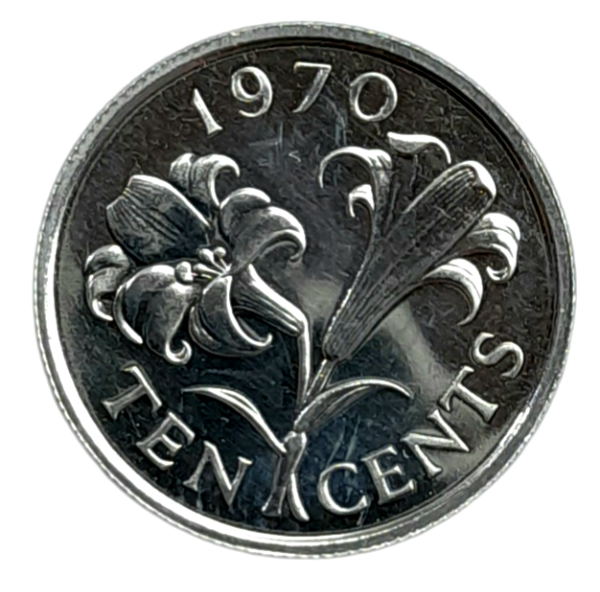 Producto - Bermudas PROOF 10 Cents 1970 Lirio (11.000) Km#17 Unc