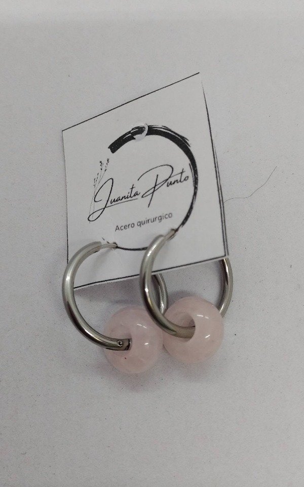 Producto - Aro de donna cuarzo rosa
