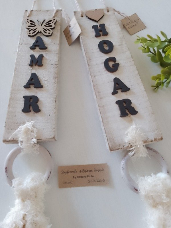 Producto - Cartel  HOGAR con borla