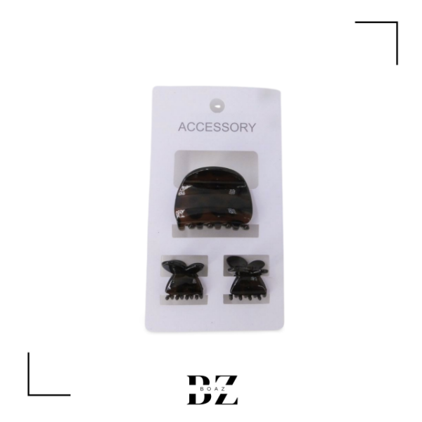 Producto - SET DE 3 BROCHES EN CARD COLOR TIPO CAREY - 2011-1