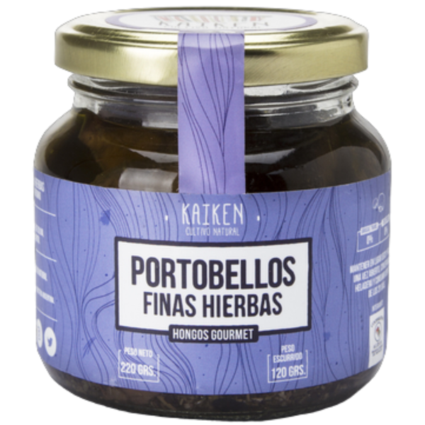 Producto - Portobellos en conserva a las finas hierbas - 220g [Kaiken]