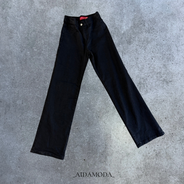 Producto - clasicc wide leg black elastizado