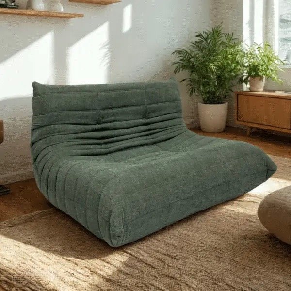 Producto - Sillon Togo 2 cuerpos enterizo en caja verde oliva
