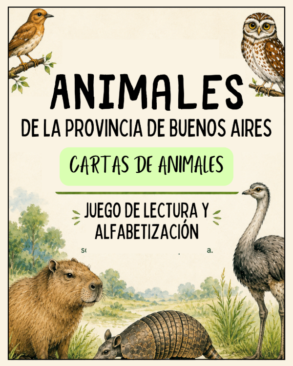 Producto - Animales de la Provincia de Buenos Aires Palabras en Juego
