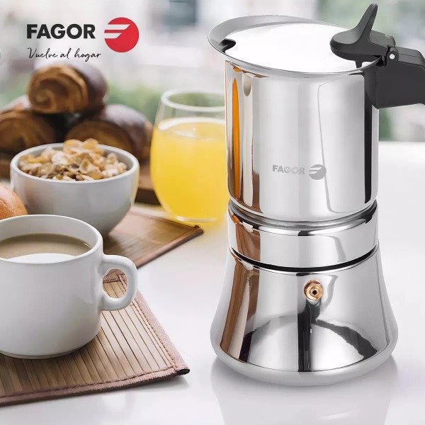 Producto - Cafetera Fagor Etnica 10 Tazas Acero Inox Española Induccion