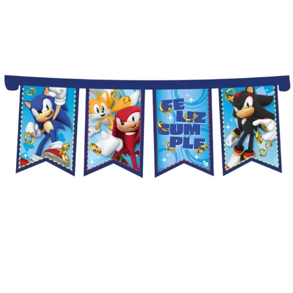 Producto - BANDERIN FELIZ CUMPLE SONIC