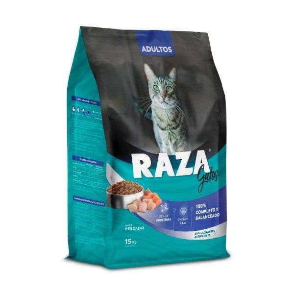 Producto - Raza gato adulto sabor pescado x 15 kg.