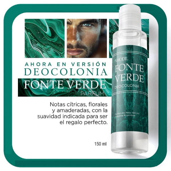 Producto - DEOCOLONIA MASCULINA "FONTE VERDE" AMODIL 150 ML