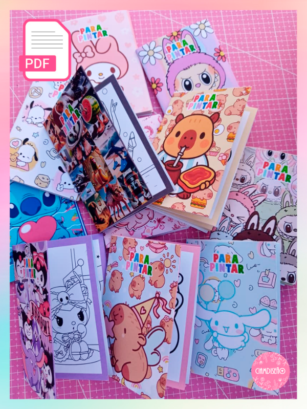 Producto - 70 DISEÑOS MINILIBRITOS PLEGABLES PARA PINTAR - PDF Y JPG