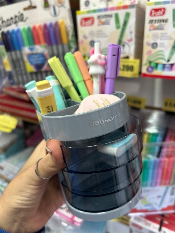 Producto - Organizador escritorio multifunción E9147 Negro/Gris