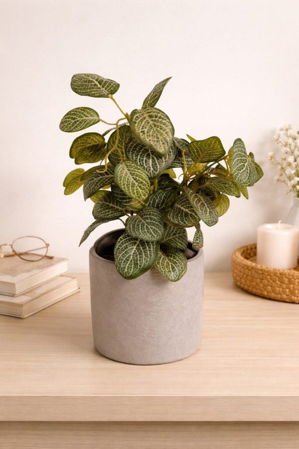 Producto - Planta Artificial Decorativa con Maceta de Cemento