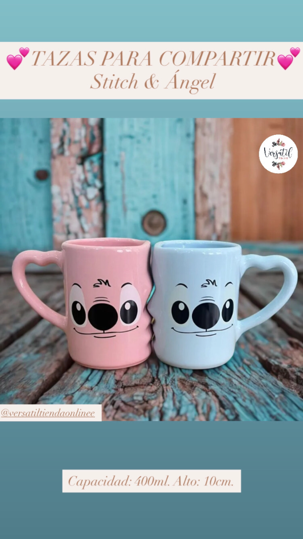 Producto - Tazas para compartir! stitch y ángel