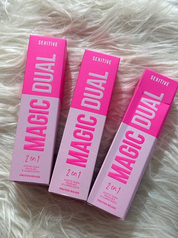 Producto - Gel masaje y lubricación FRUTOS ROJOS magic dual