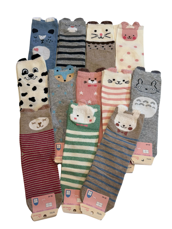 Producto - Docena Medias 3/4 Amanecer Animalitos
