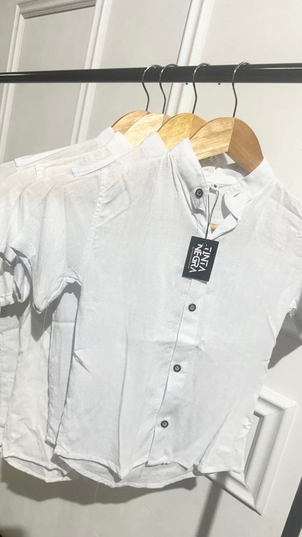 Producto - Camisa blanca lino niños