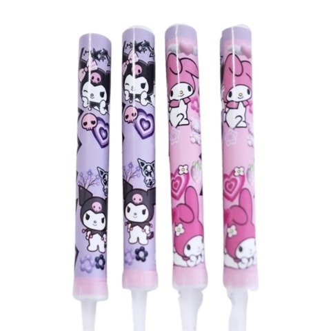 Producto - VELA BENGALA  DECORADA LOS AMIGOS DE KITTY (MY MELODY/KUROMI)x4