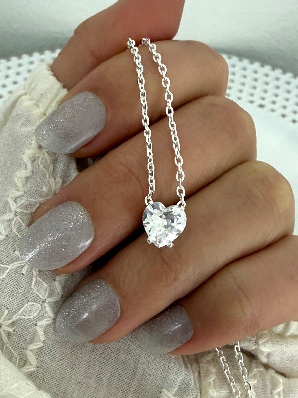 Producto - CB655 Collar con corazón cubik 45 cm