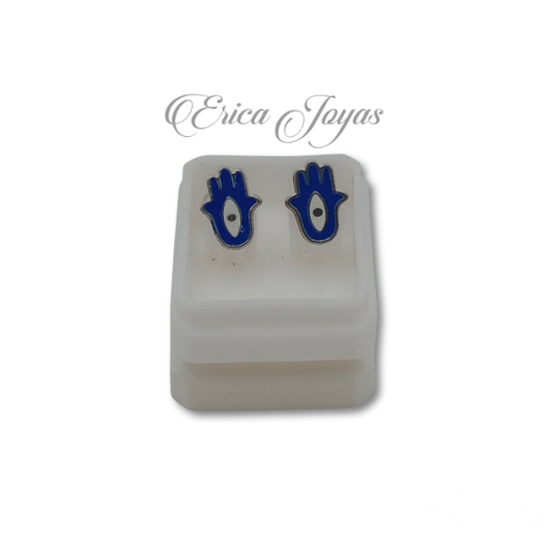 Producto - Abridores Mano esmaltado azul y blanco (ABRI0007)