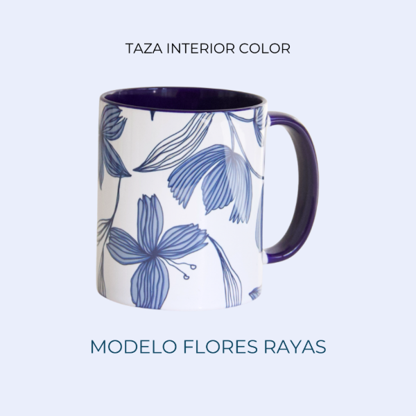 Producto - Taza Modelo Flores Rayas