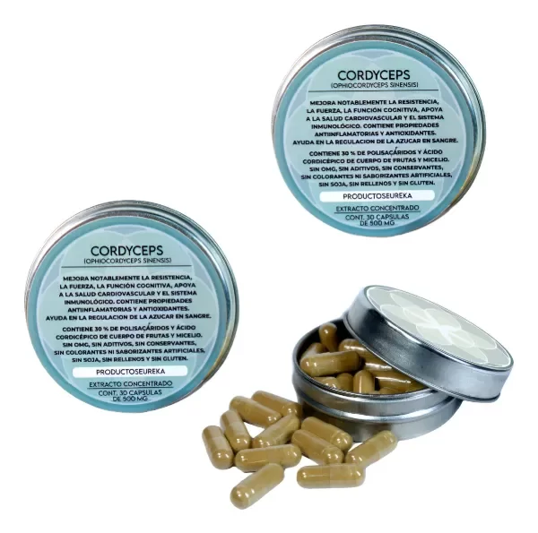 Producto - Pack X 2 Cordyceps - Extracto Concentrado 100:1 - Capsulas Sin Sabor