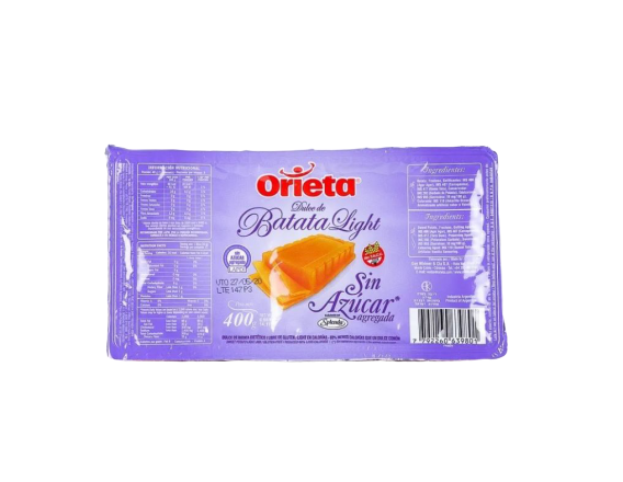 Producto - DULCE DE BATATA SIN AZUCAR ORIETA x 400 gr
