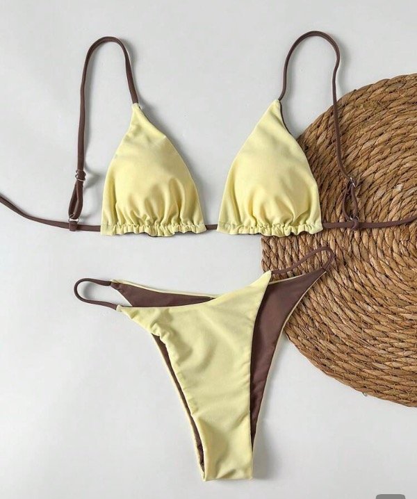 Producto - Bikini Poznan amarilla y chocolate - 3