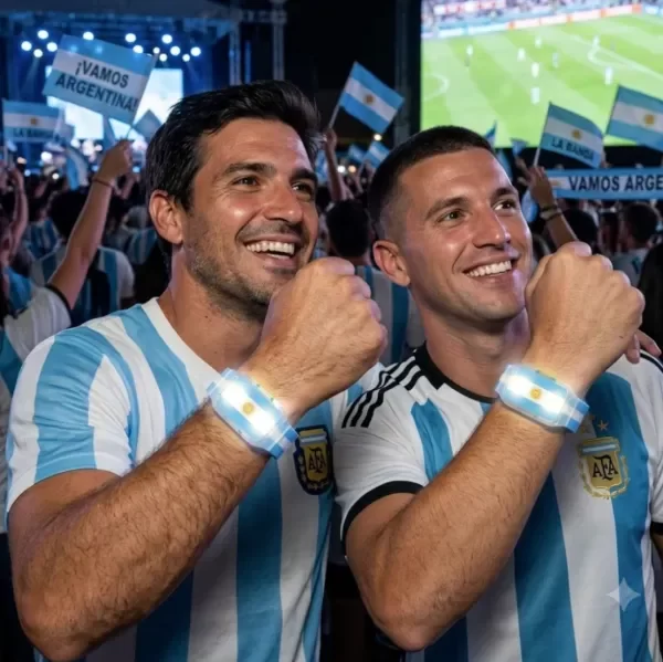 Producto - Pulsera Con Luz Bandera Argentina Mundial Fiestas Patrias