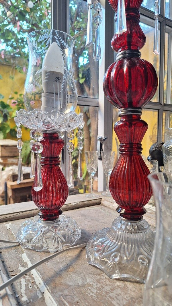 Producto - Velador con caireles 35cm de altura