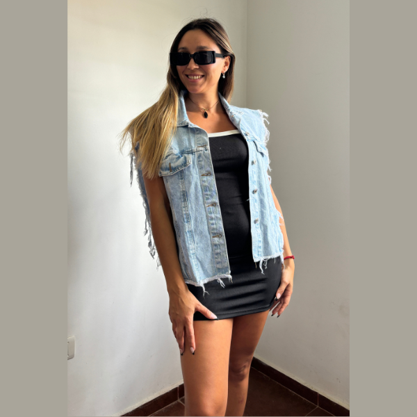 Producto - Chaleco Fringe Denim