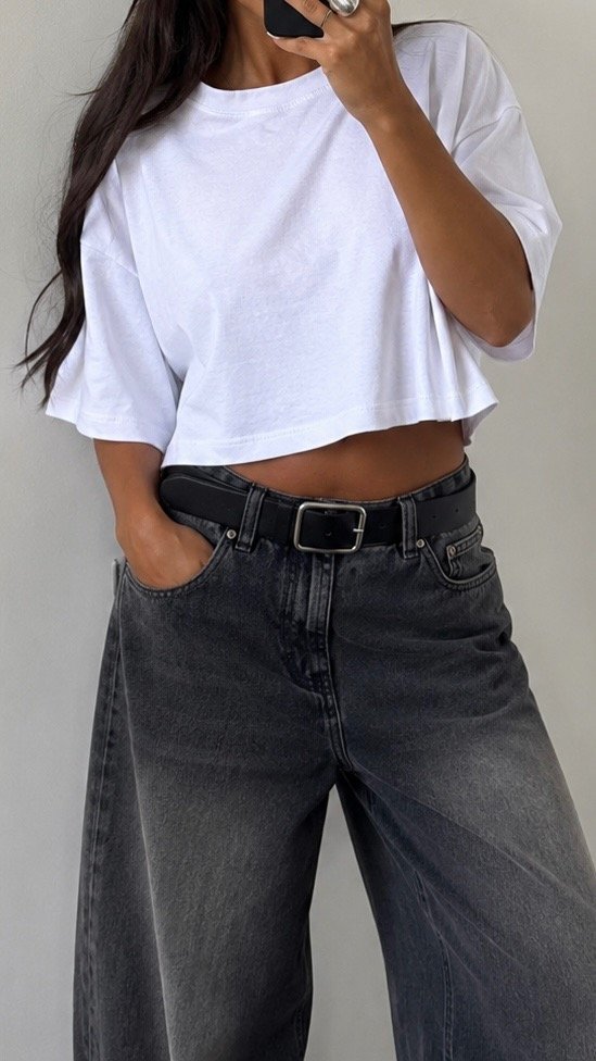Remera algodón básico white