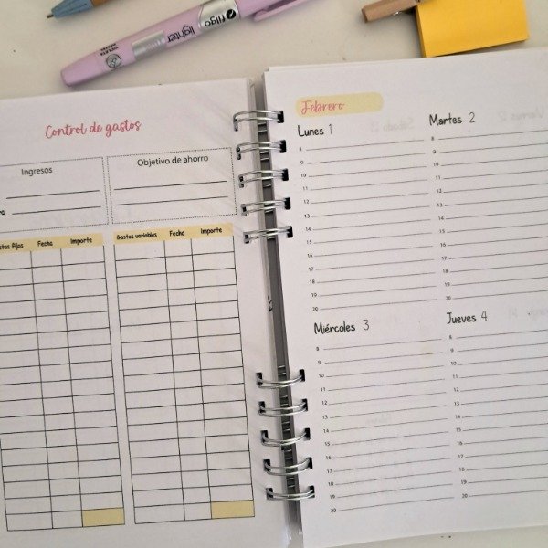 Producto - Agenda semanal 2027 color pastel. Tapa a elección - 4