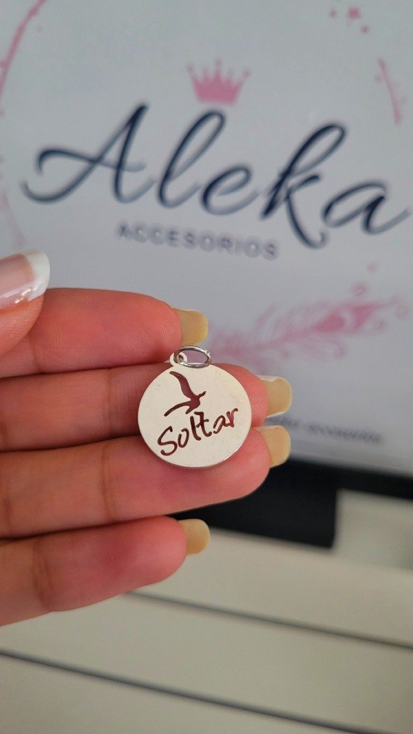 Producto - Dije soltar de acero blanco