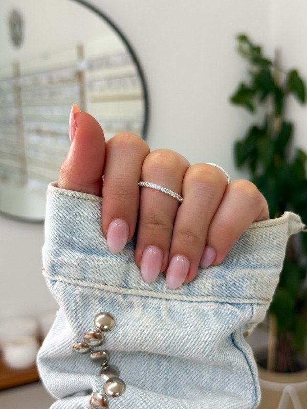 Producto - Anillo acero blanco cúbics talle 8