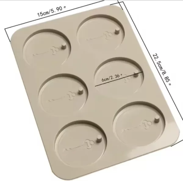 Producto - Molde etiqueta-tagg aromaticas , perfumadas x 6 circulares llaves - 3