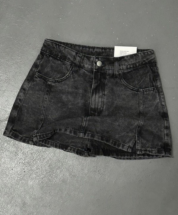 Producto - Short Pollera Celeste Y Negro