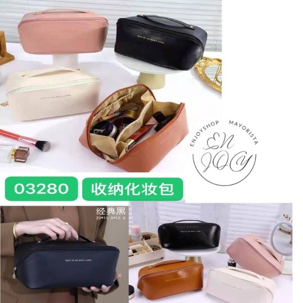 Producto - Neceser Organizador Bolso Porta Cosméticos Makeup Ecocuero