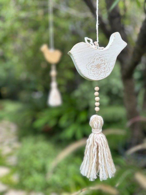 Producto - Colgantes de pajarito con borlas pequeñas