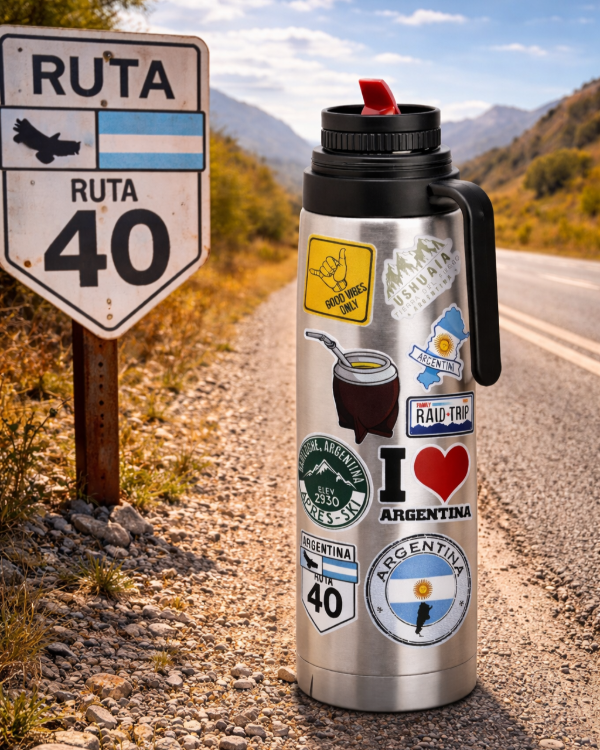 Producto - Combo Termo + Stickers (2 planchas a elección)