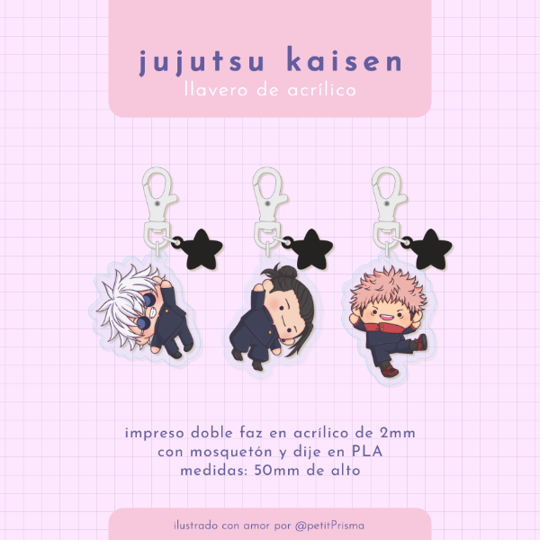Producto - Llaveros de acrílico "Jujutsu Kaisen" (Colección prismaDolls)