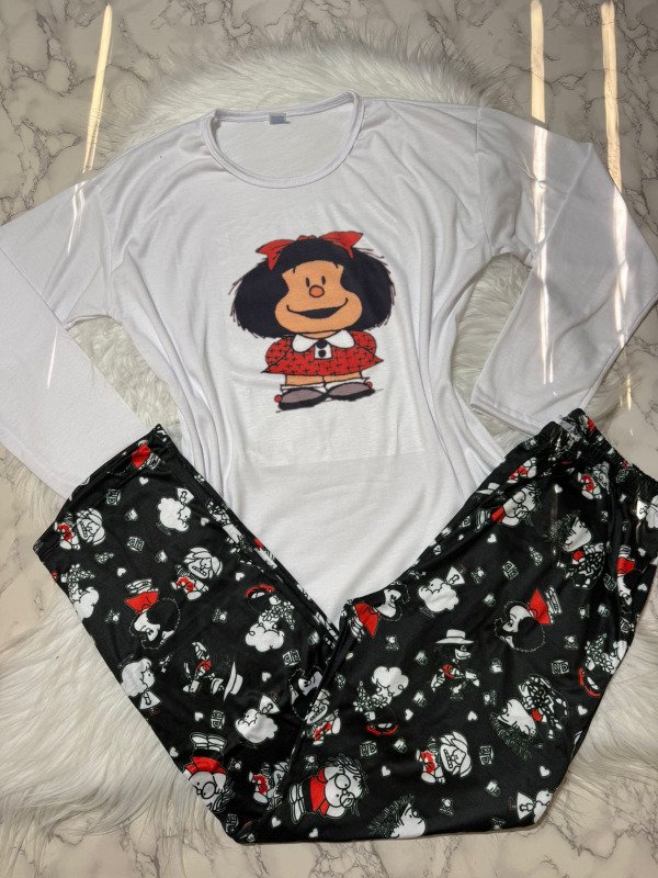 Producto - Pijama animado modal soft pantalón y remera manga larga - Mafalda