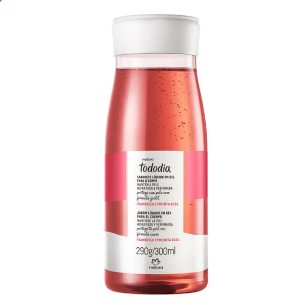 Producto - Jabón líquido corporal en gel frambuesa y pimienta rosa 300 ml